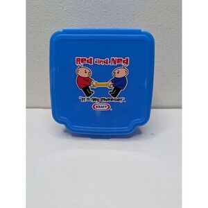 Kraft Cheese Singles Container Red and Ned It’s My Cheese Promo Blue Box Vintage